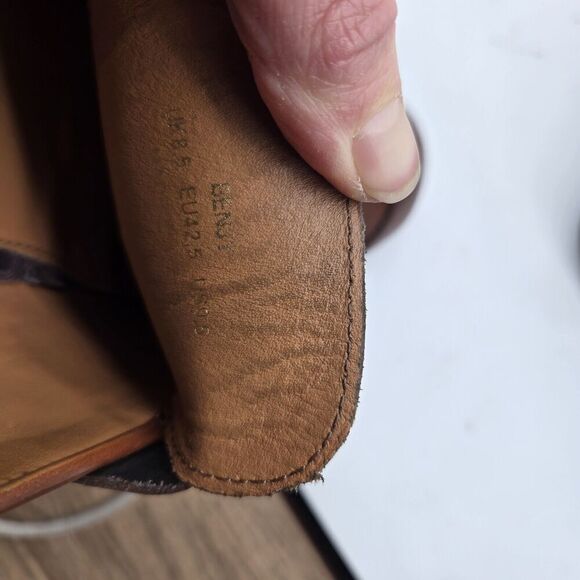 Ted Baker Shoes Mens Size 9.5 EU 42.5 Penny Loafers BENJY Cognac Brown Leather main image 9